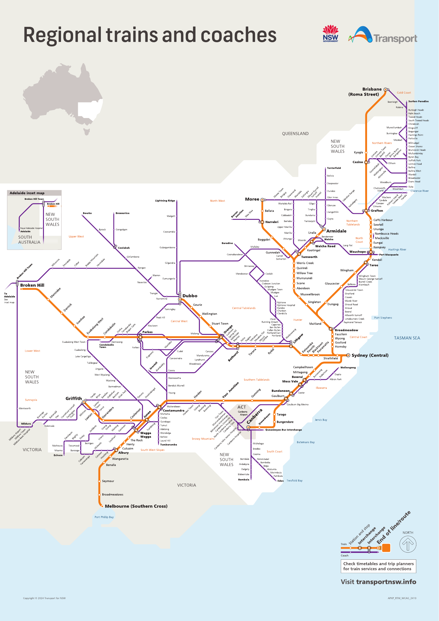 Regional NSW network map preview